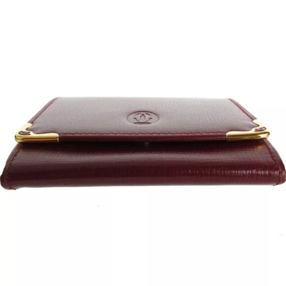CARTIER Coin case Burgundy leather - Picture 4 of 11